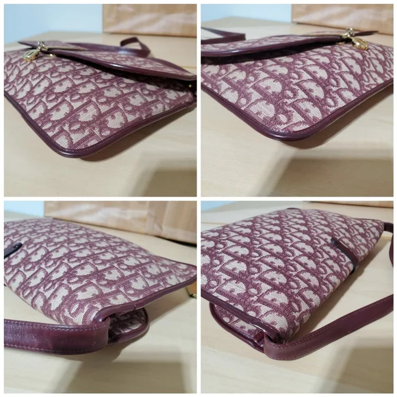 Christian Dior Vintage Saddle Clutch Shoulder Bag